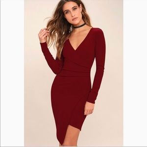 Lulu's dark red M dress.